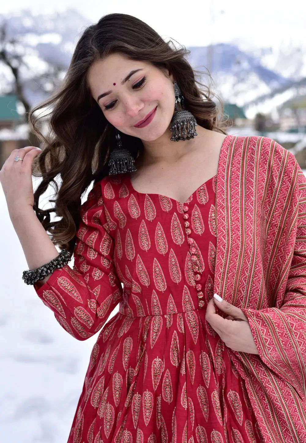 Premium Muslin Top, Palazzo & Dupatta Set – Ready Made, Fully Stitched | Elegant Digital Print Work Kurti NextBuy