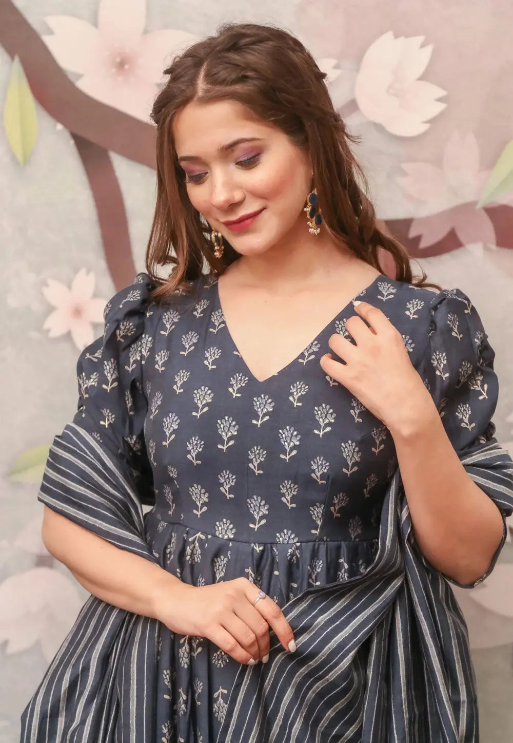 Premium Muslin Top, Palazzo & Dupatta Set – Ready Made, Fully Stitched | Elegant Digital Print Work Kurti NextBuy