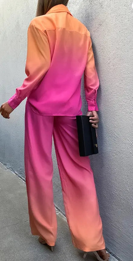 The Alia Set- Shaded Satin Co-ord Set NextBuy