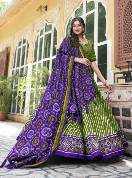 Printed Ready to Wear Lehenga & Unstitched Blouse With Dupatta NextBuy