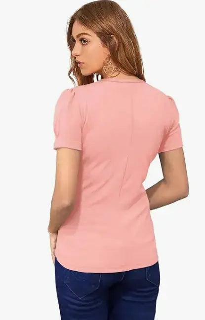 Half Sleeve Round Neck Top for Women | Western Top for Women - NextBuy