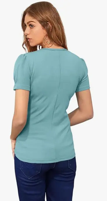 Half Sleeve Round Neck Top for Women | Western Top for Women - NextBuy