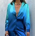 Russian Satin Full Sleeves 2 Piece Kurta Co -ord Set NextBuy