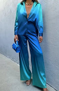 Russian Satin Full Sleeves 2 Piece Kurta Co -ord Set NextBuy