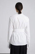 Co-Ord Set I Chic Wrap-Style White Shirt with Asymmetric Hem for Women NextBuy