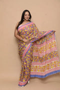 HAND BLOCK  PRINTED COTTON SAREES - NextBuy