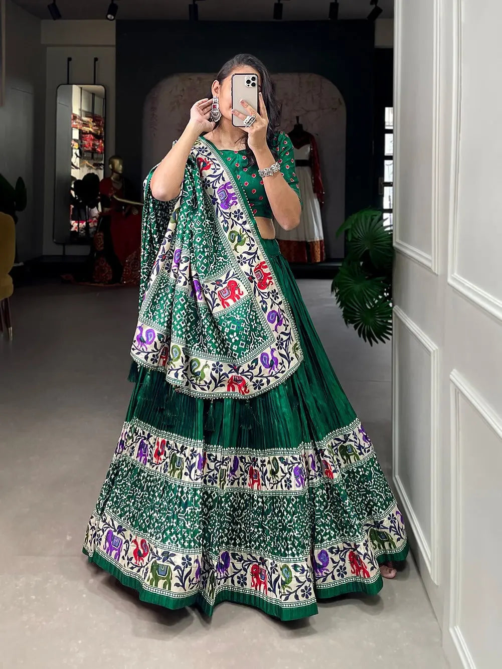 Lehenga Fabric : Heavy Chinon Silk With Full Printed - NextBuy