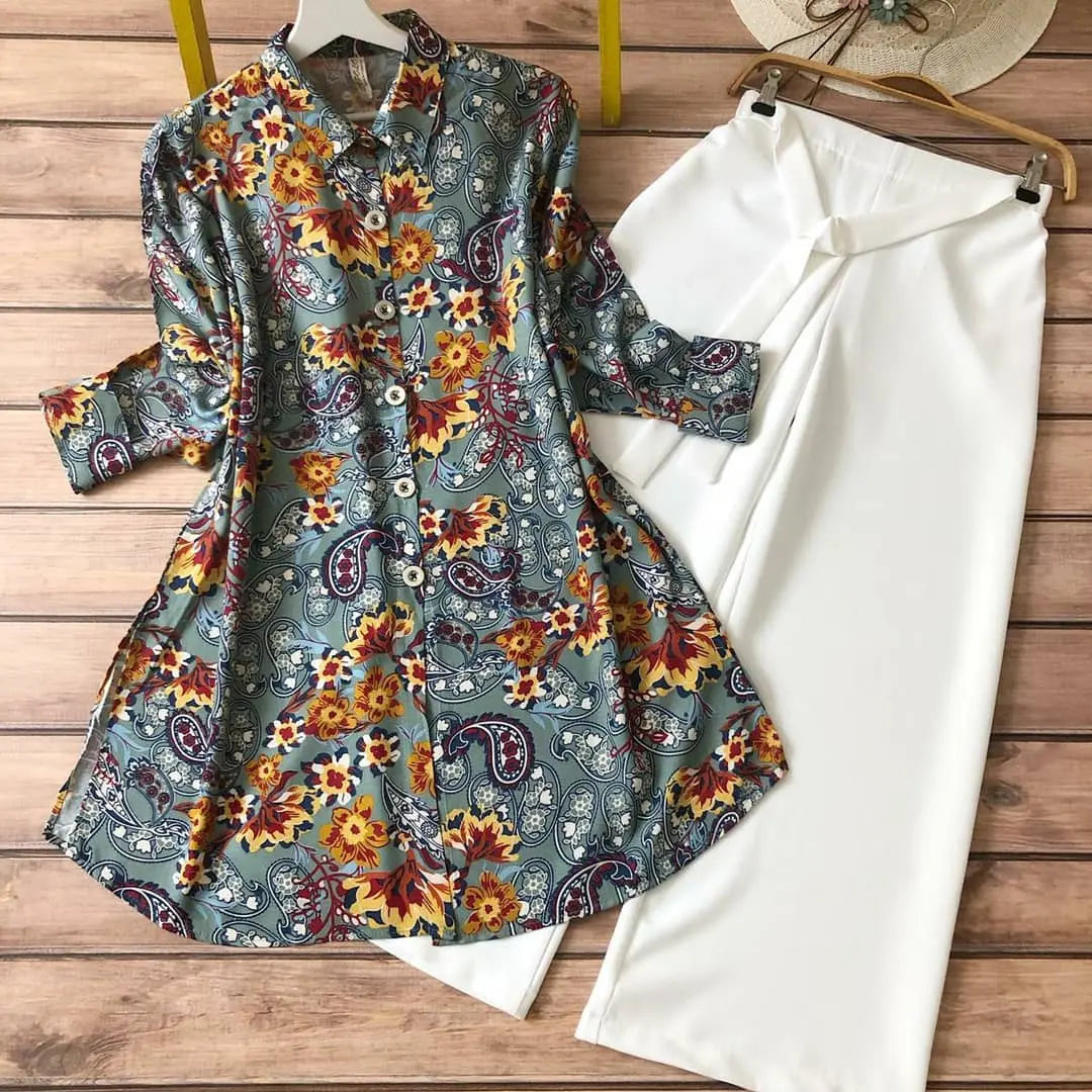 Springs Digital Print Kurti Palazo Set - NextBuy