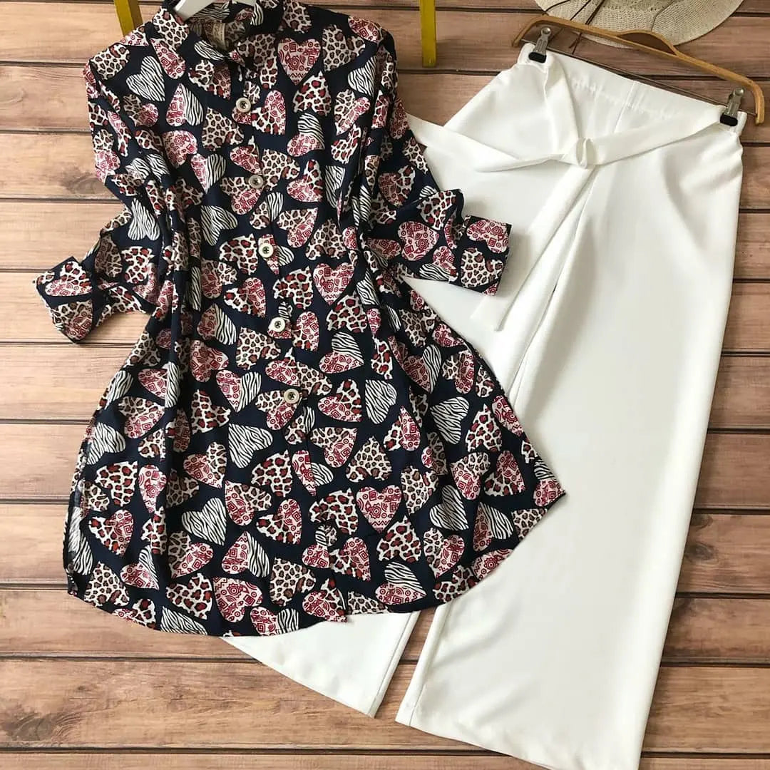 Springs Digital Print Kurti Palazo Set - NextBuy