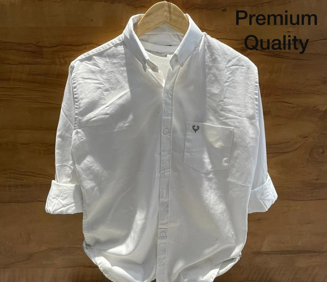 Allen Solly Men White Slim Fit Solid Full Sleeves Casual Shirts - NextBuy