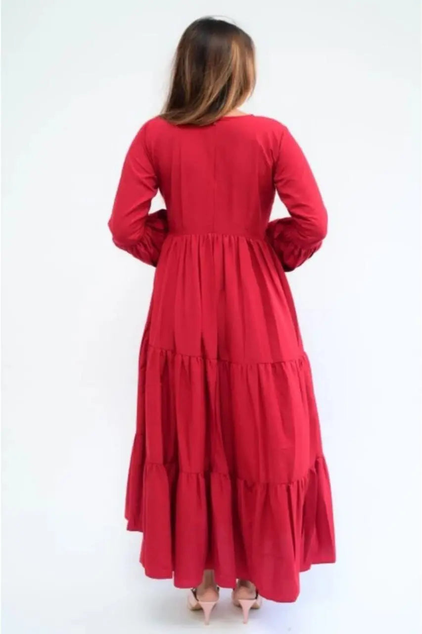 Fancy Red Delta Silk Flare Dress NextBuy