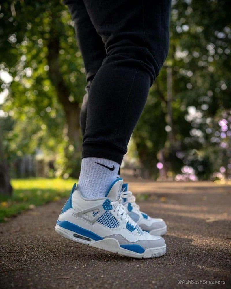 Stylish Air Jordan Retro 4 Military Blue sneakers for sneakerheads