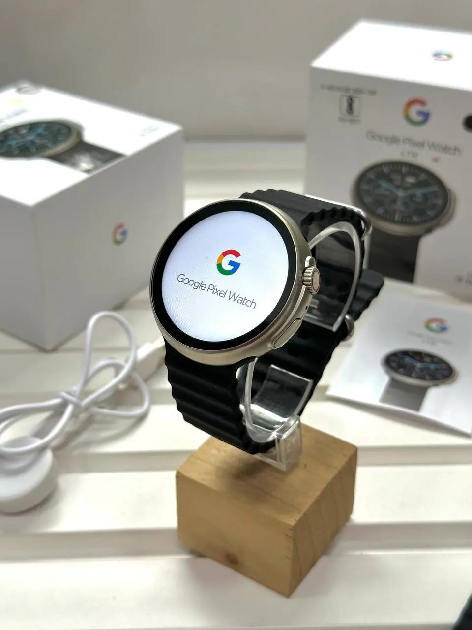 Google Pixel watch with wireless charging
