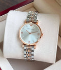 Dual-tone bracelet with butterfly clasp