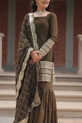 Dupatta with lace border and arco cutwork