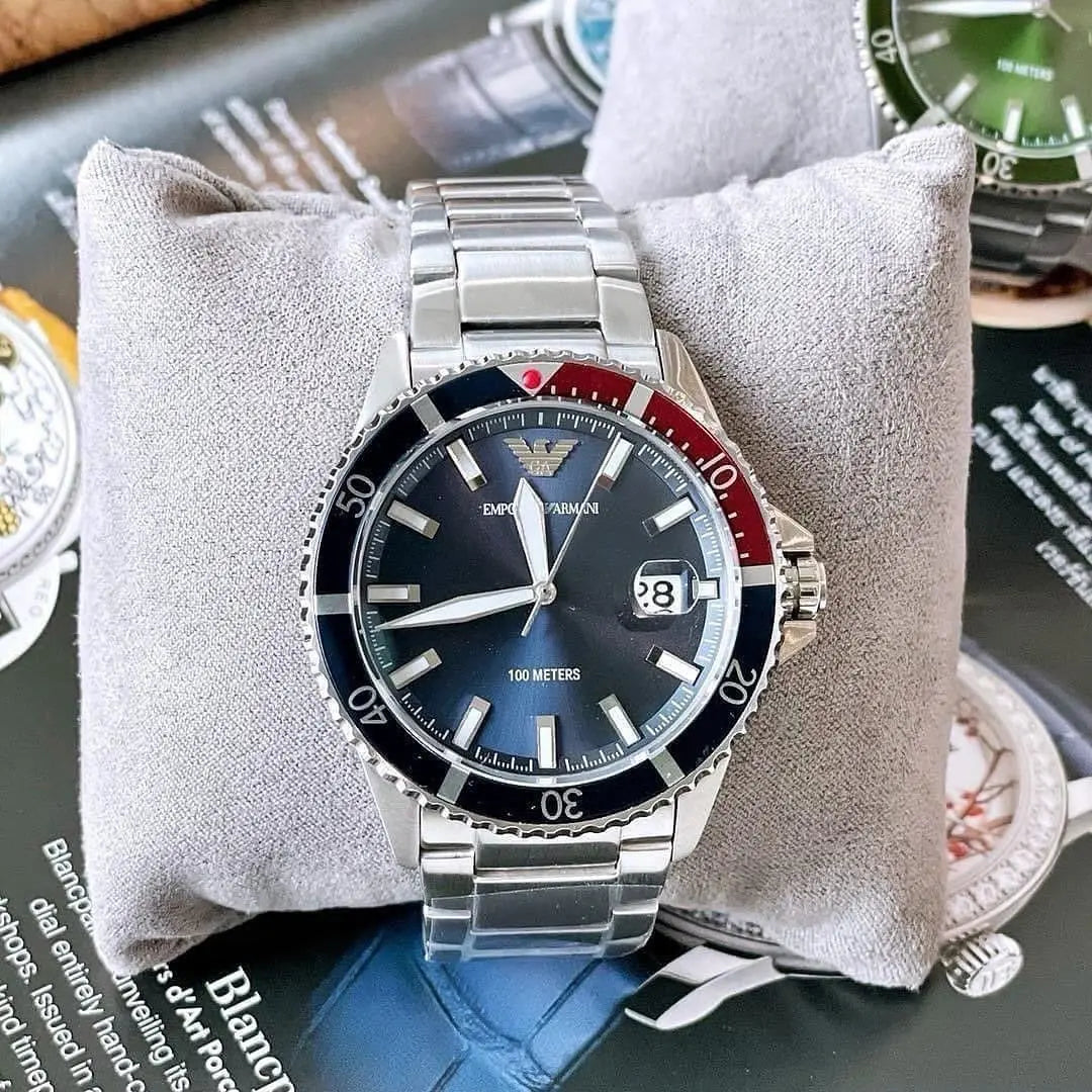 Emporio Armani analog dress watch 42mm front view