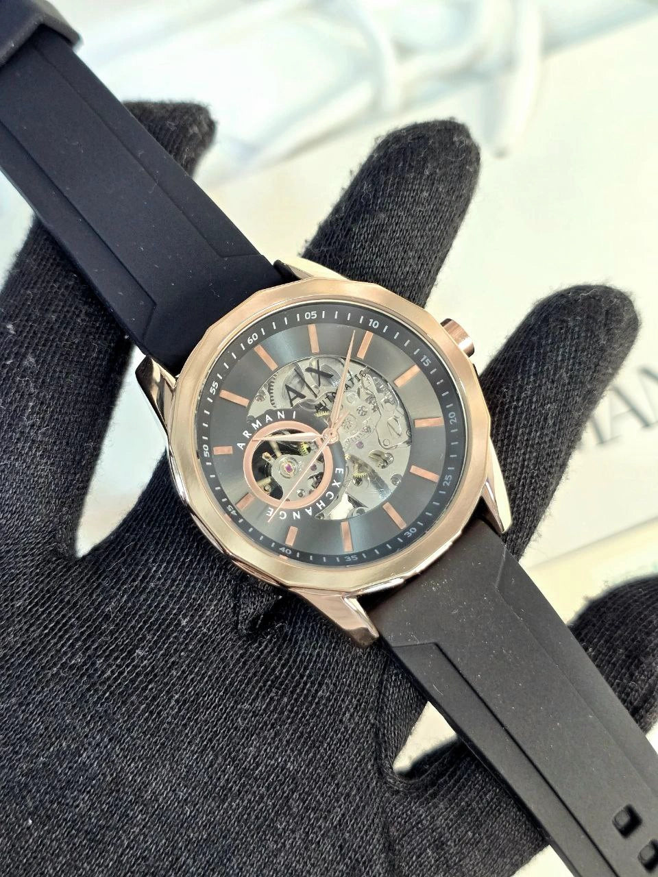 Rose Gold Stainless Steel Armani Exchange Men’s Watch