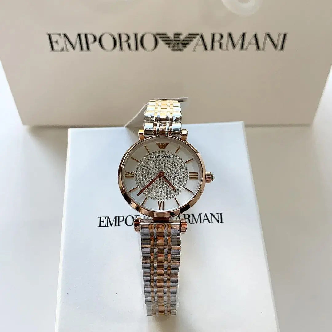 Packaging with Armani box and authenticity manual