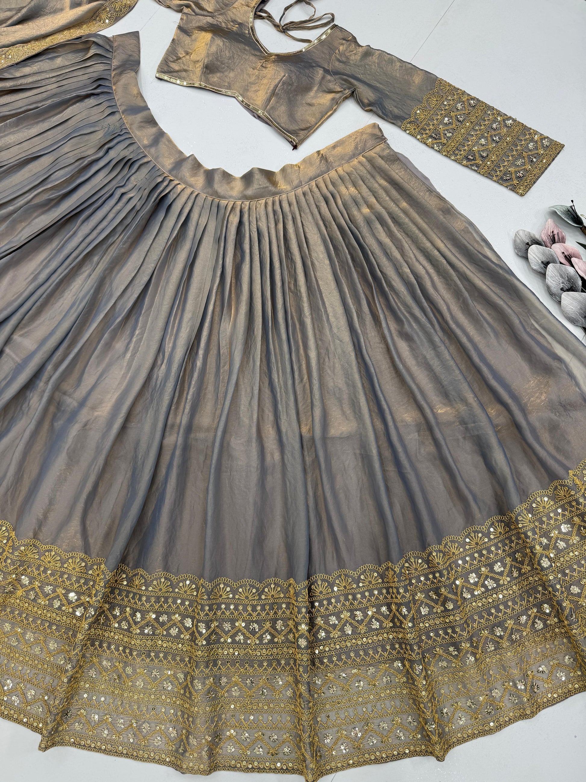 Bridal Fendi embroidered lehenga choli set