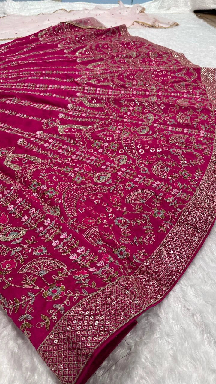 Bridal silk lehenga for women