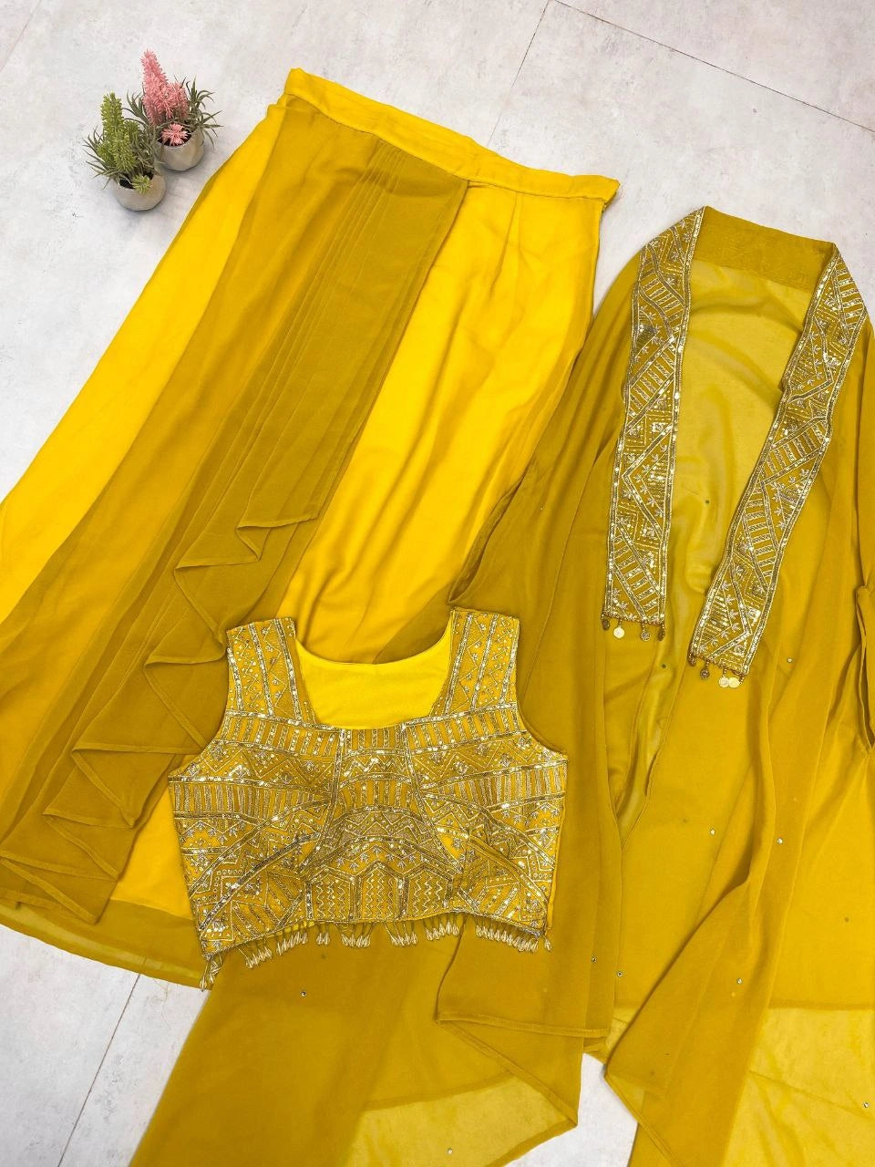 Indo Western partywear set inspired by Bollywood