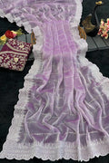 Sequin embroidered festive saree