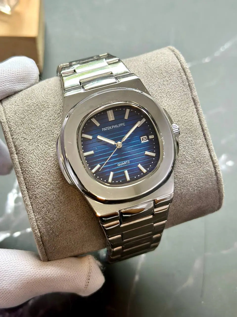 Patek Philippe watch with butterfly clasp