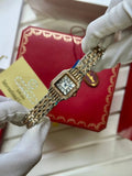 Butterfly clasp on luxury Cartier watch
