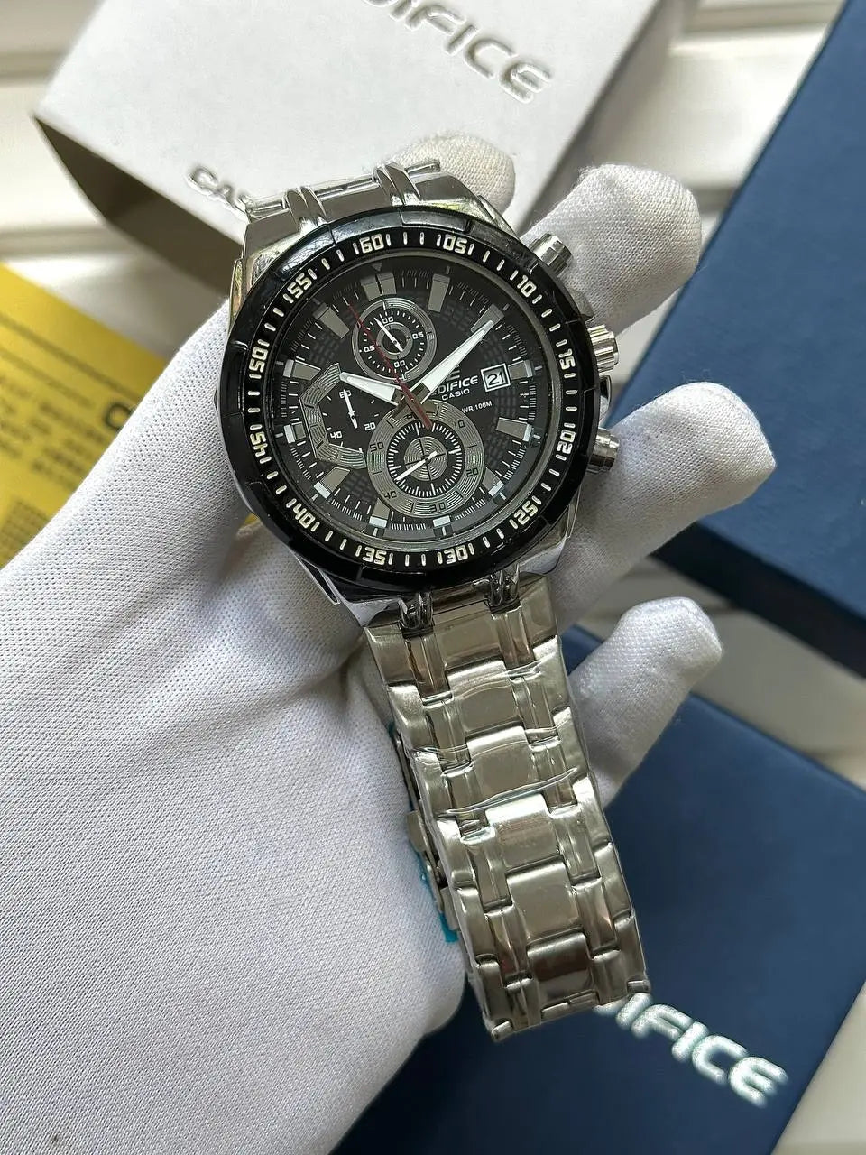 Black dial chronograph Casio watch