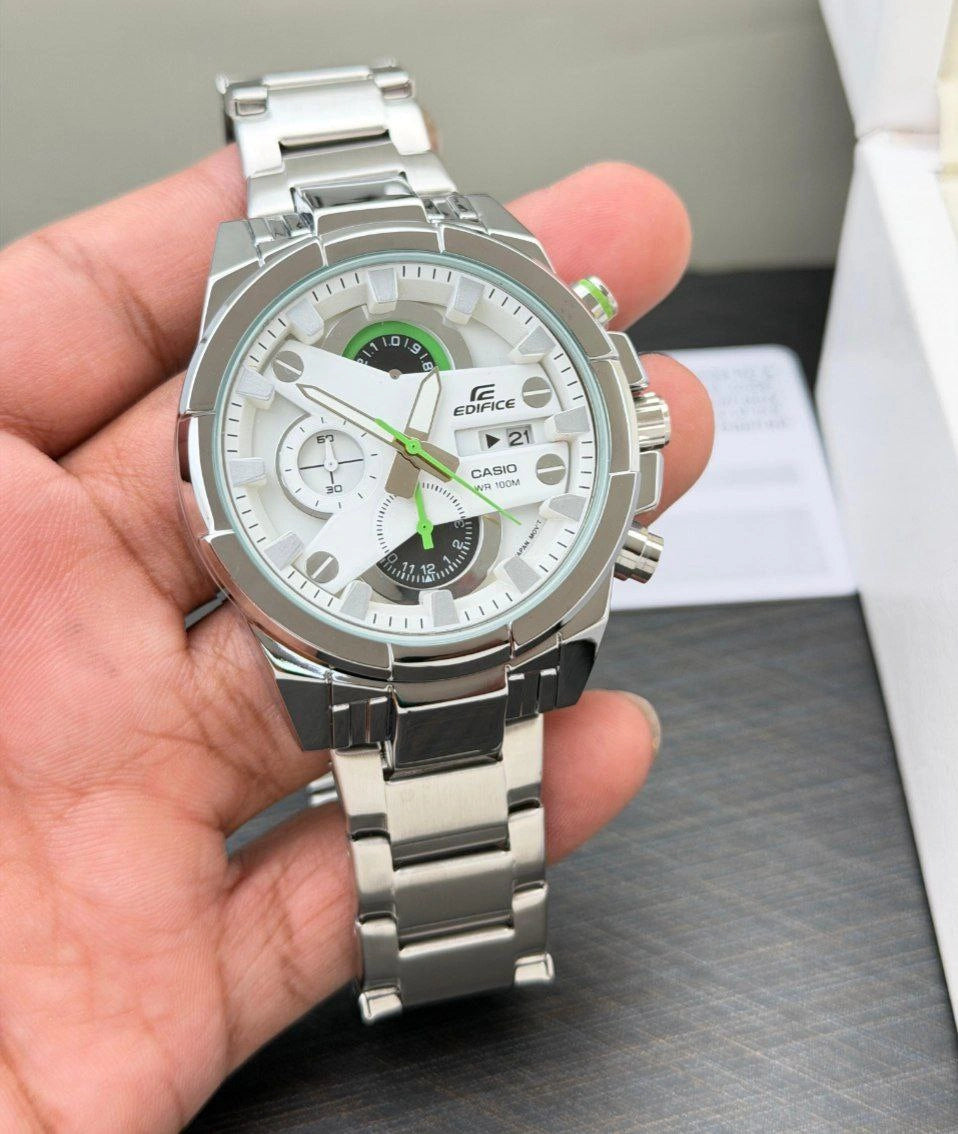 casio edifice black dial chronograph