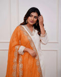Chanderi dupatta with digital print