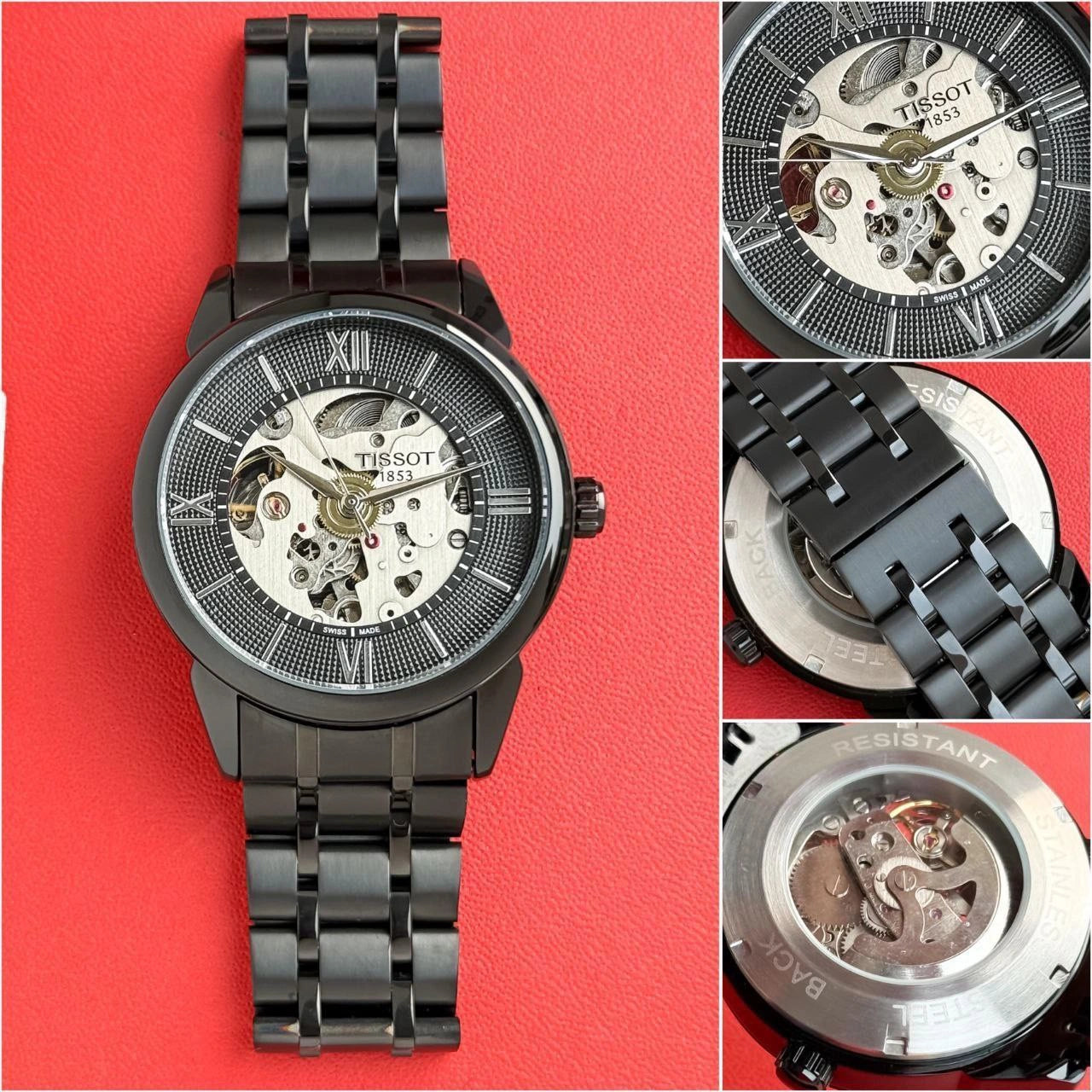 Chemin de Tourelles-style black bracelet watch