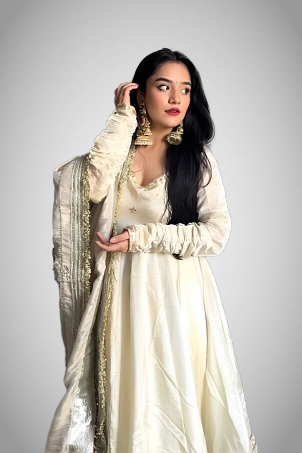 Chinon kurta with dori latkan