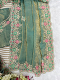 festive silk saree with embroidery
