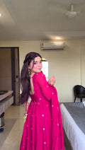 Cotton inner and stitched bottom of Anarkali set