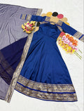 Cotton silk gown fabric and lining detail