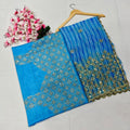 Sequin and zari work saree for weddings