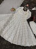Full-length Anarkali gown with padded design