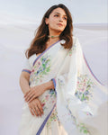 Premium Soft Chiffon Digital Print Saree with Satin Lace Border – Elegant Ethnic Wear NextBuy