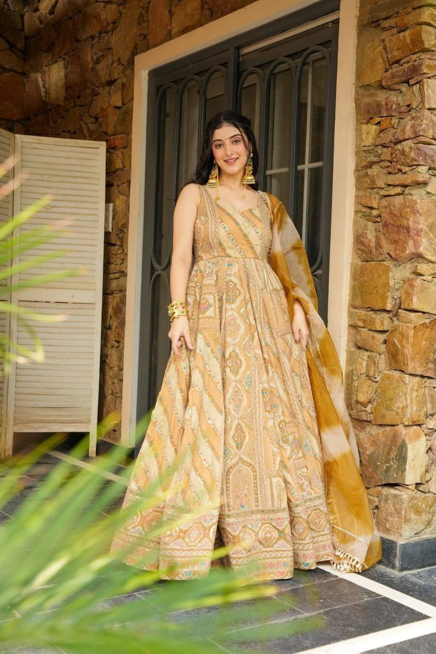 Indian ethnic wear gown 2025