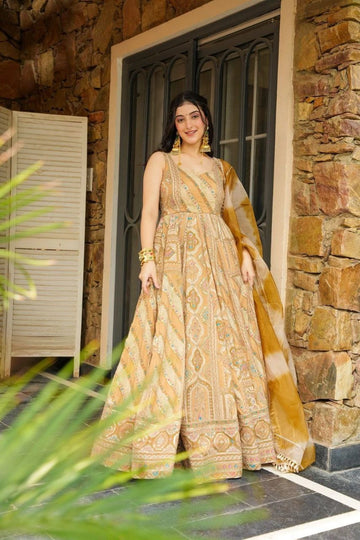 Indian ethnic wear gown 2025