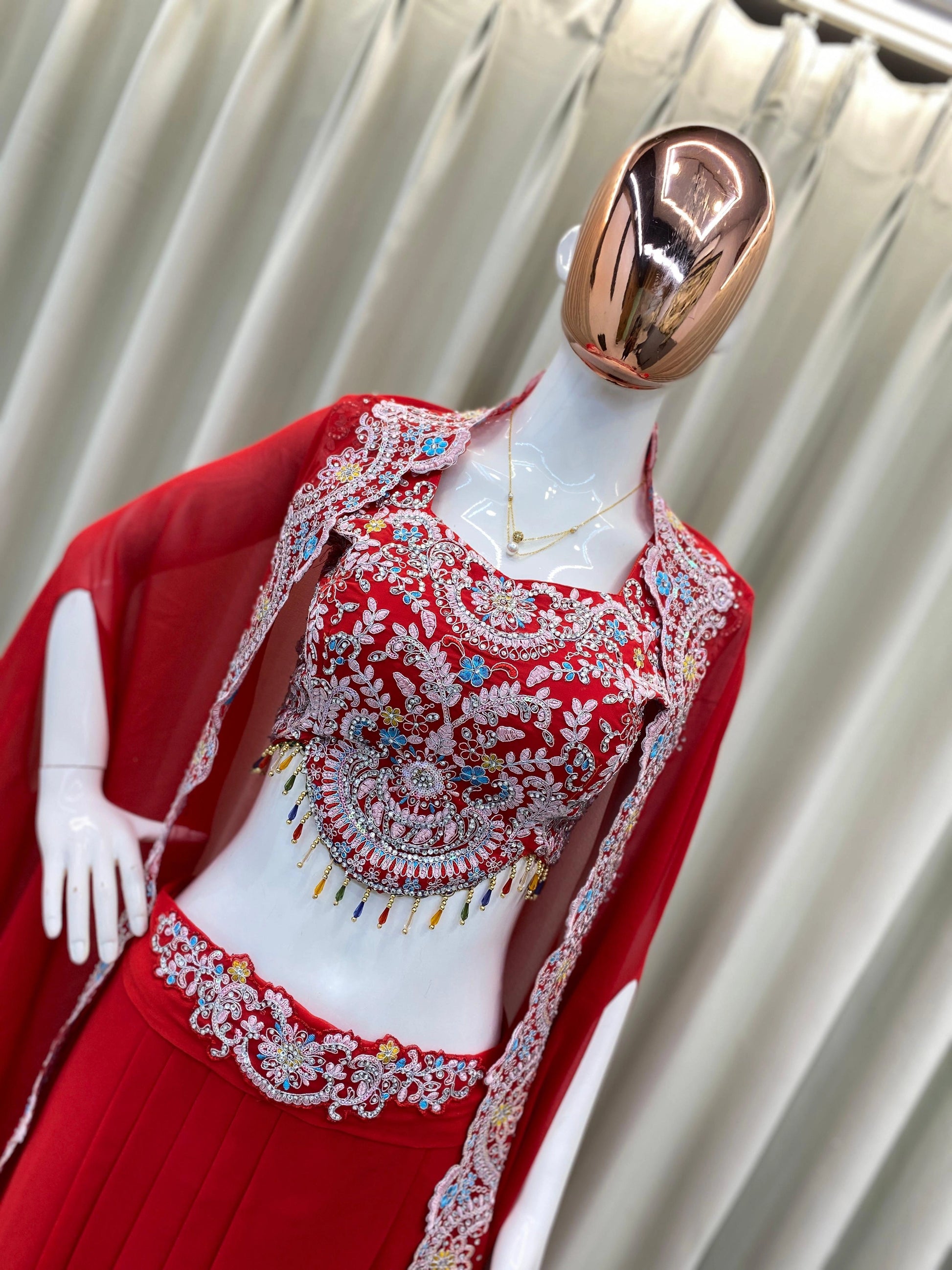 Stylish western clothing koti with diamond work