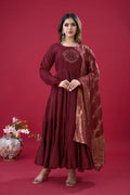 Designer party wear long gown for women with dupatta – fully stitched