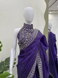 Celebrity style party wear saree