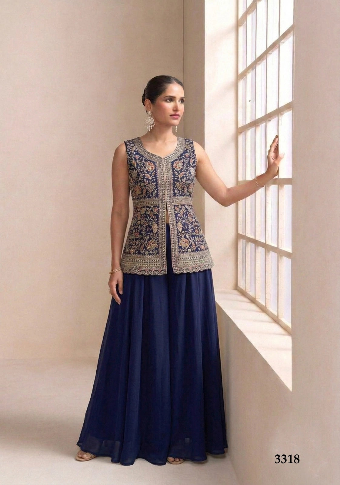 party wear palazzo set dupatta