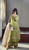 Designer plazo pants in Jimmy Choo silk