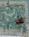 cording work space silk saree