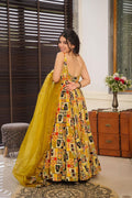 Designer Anarkali Gown with Dupatta – Digital Printed Jimmy Organza Silk NextBuy