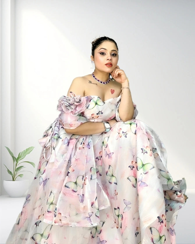 Digital Printed Lehenga Set with Blouse