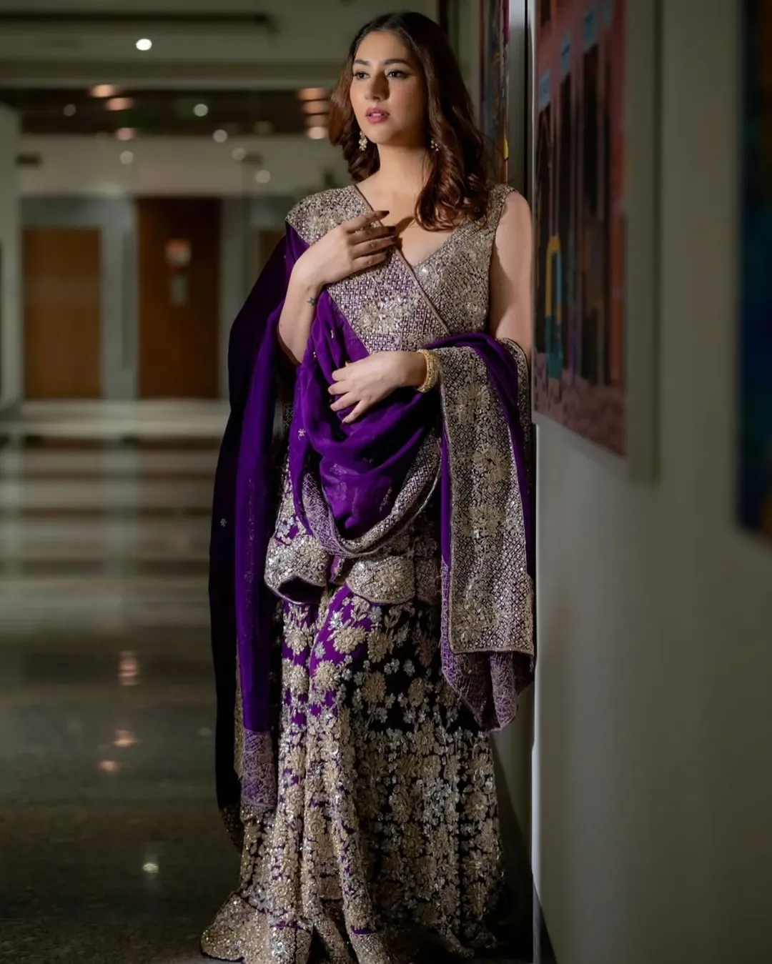Elegant Faux Georgette Sharara Suit – Embroidered Party Wear Set NextBuy